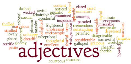 Adjectives  Five White's Class Blog